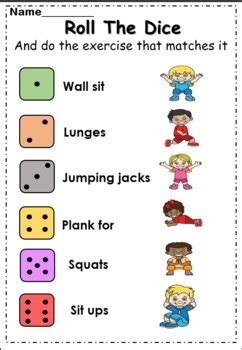 dice physical provide|Dice Game Workout — Homeschooling PE.